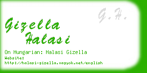gizella halasi business card